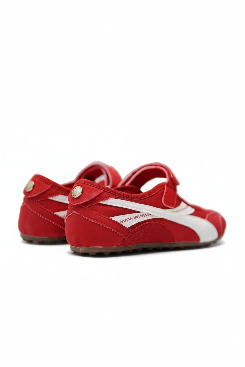 Tenis Rojo Blanco Gamuza 14820 Velcro Mary Jane Casual de mujer Zoé Brand Costa Rica