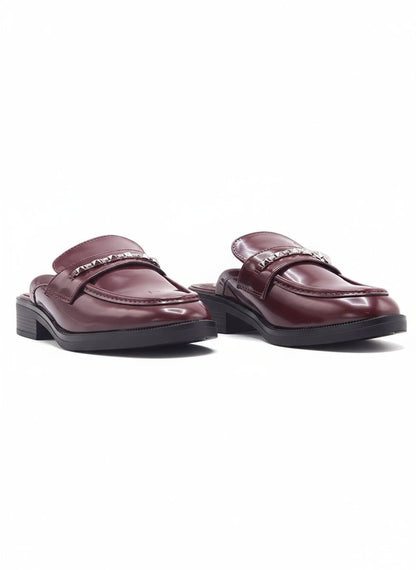 Zuecos Vino 14075 Cuero Genuino Slip On Casual de mujer Zoé Brand Costa Rica