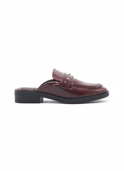 Zuecos Vino 14075 Cuero Genuino Slip On Casual de mujer Zoé Brand Costa Rica