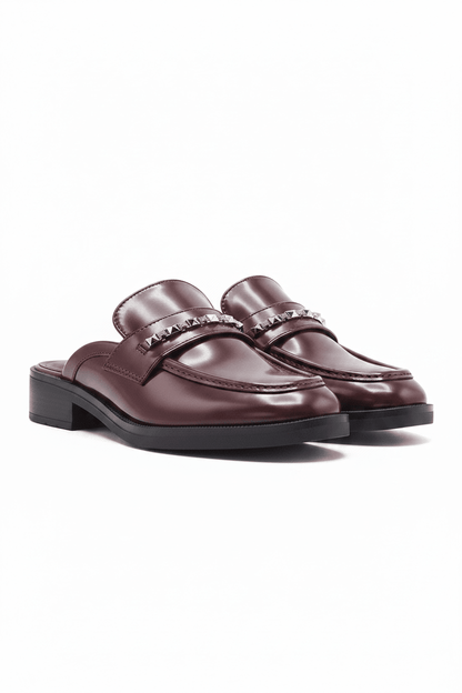 Zuecos Vino 14075 Cuero Genuino Slip On Casual de mujer Zoé Brand Costa Rica